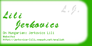 lili jerkovics business card